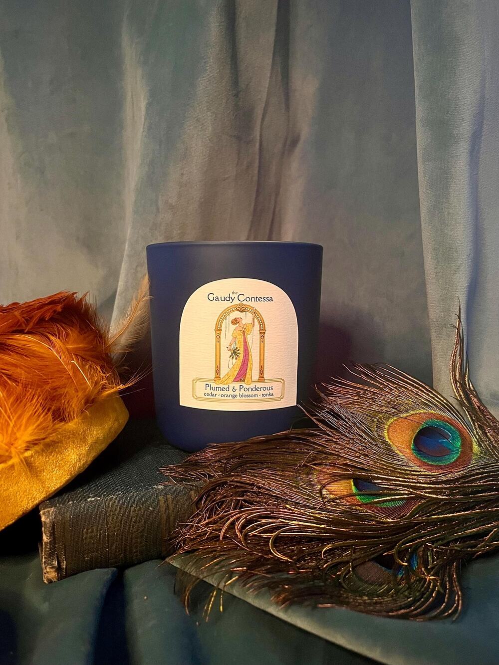 Hand poured scented candle - Plumed & Ponderous - 12oz - Home Gift